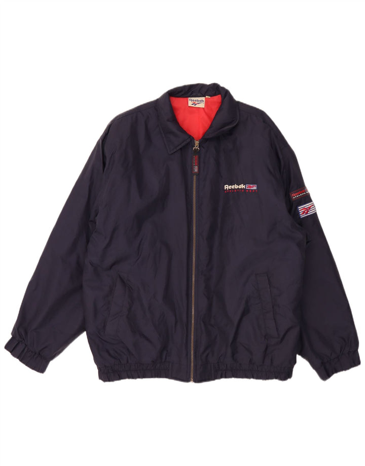 Męska kurtka bomber Reebok Graphic UK 42 XL Granatowy nylon