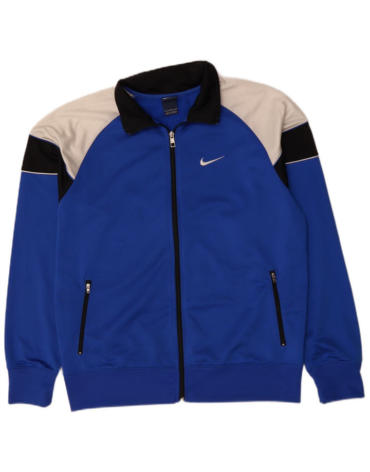 Męska kurtka dresowa Nike, duży, niebieski, poliestrowy blok kolorów