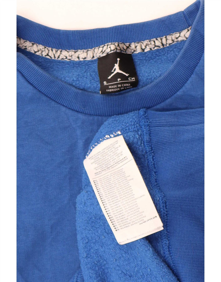 Męska bluza Jordan z abstrakcyjnym wzorem, mała, niebieska, bawełniana