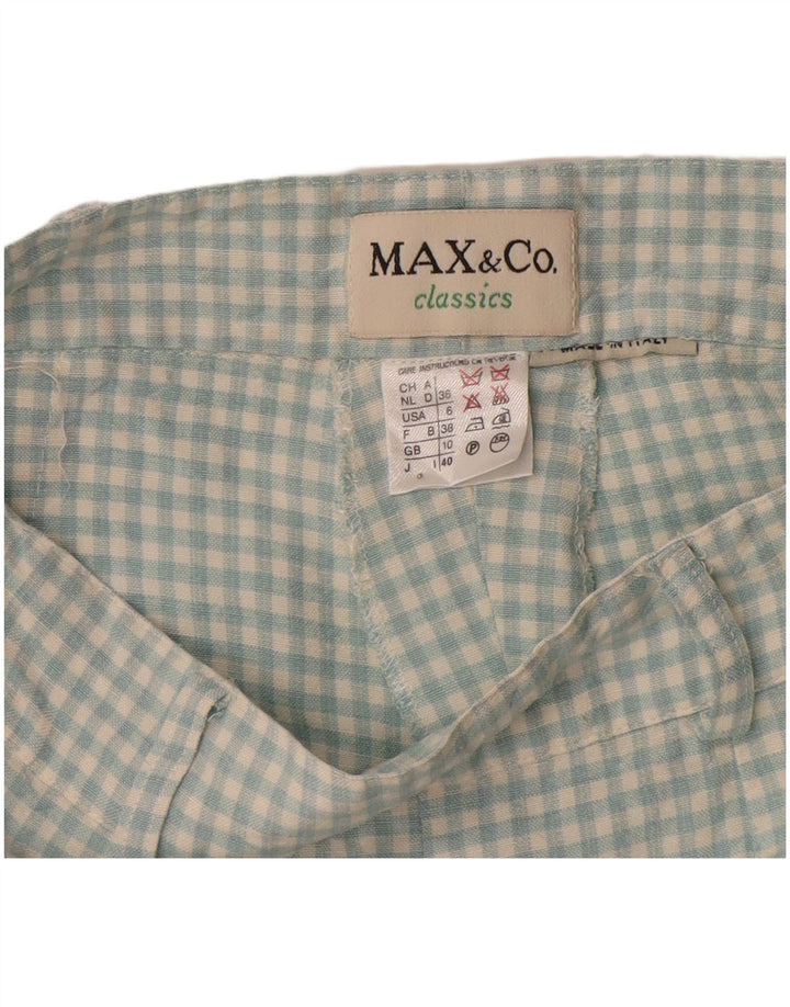 Damskie szorty Max & Co. Classics Casual UK 10 Small W27 Green Gingham
