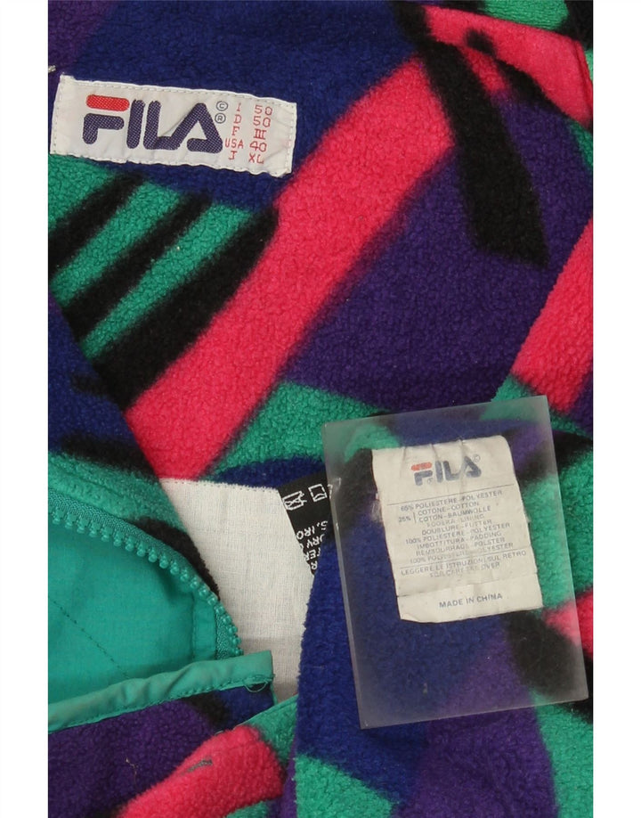 Męska kurtka Fila Liner Utility IT 50, duża, zielona, poliester