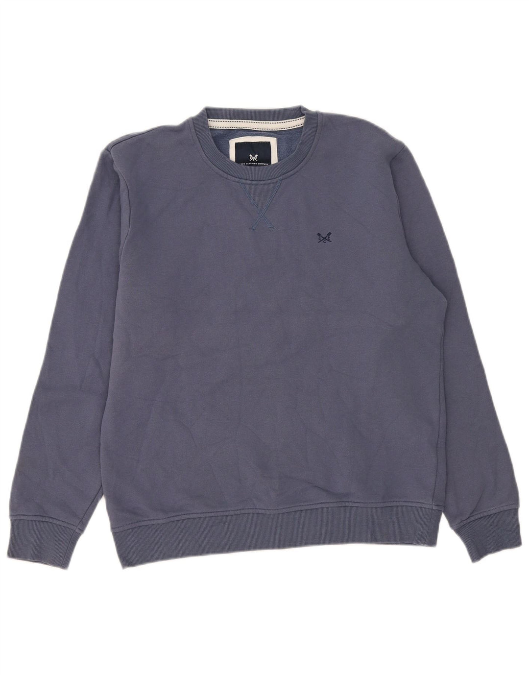 Crew Clothing Męska bluza sweterkowa Średni niebieski bawełniany