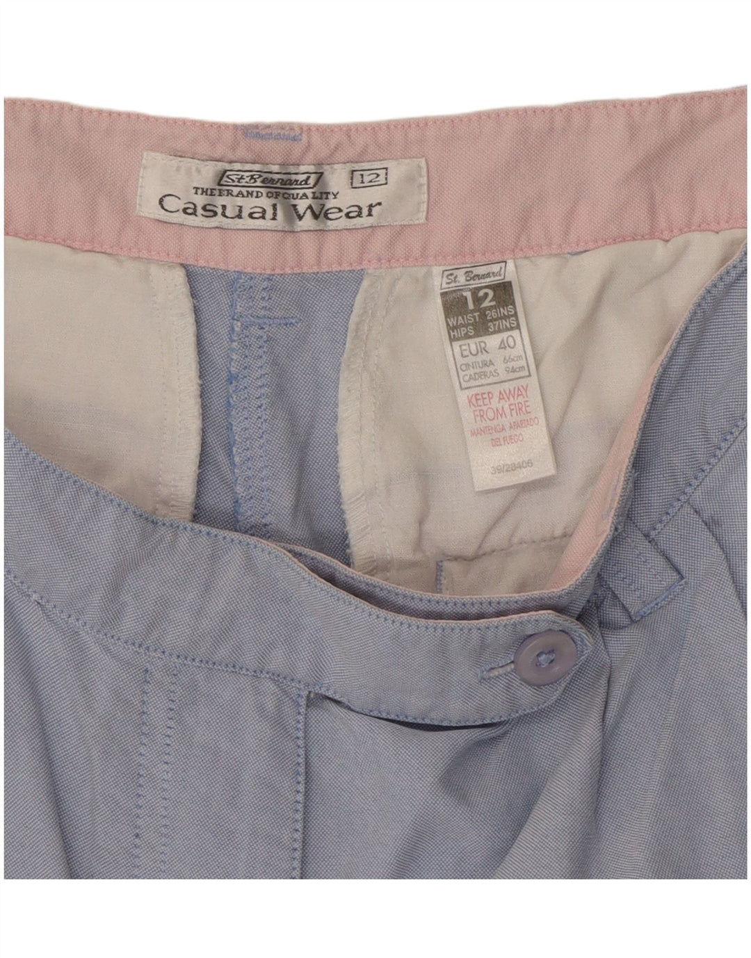 Damskie spodenki Chino St. Bernard UK 12 Medium W28 Niebieskie bawełniane