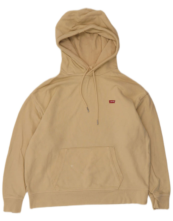 Damski sweter z kapturem Levi's UK 16, duży, beżowy, bawełniany