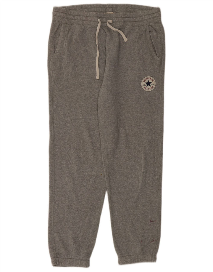 Męskie spodnie dresowe Converse Joggers, średnioszare, bawełniane