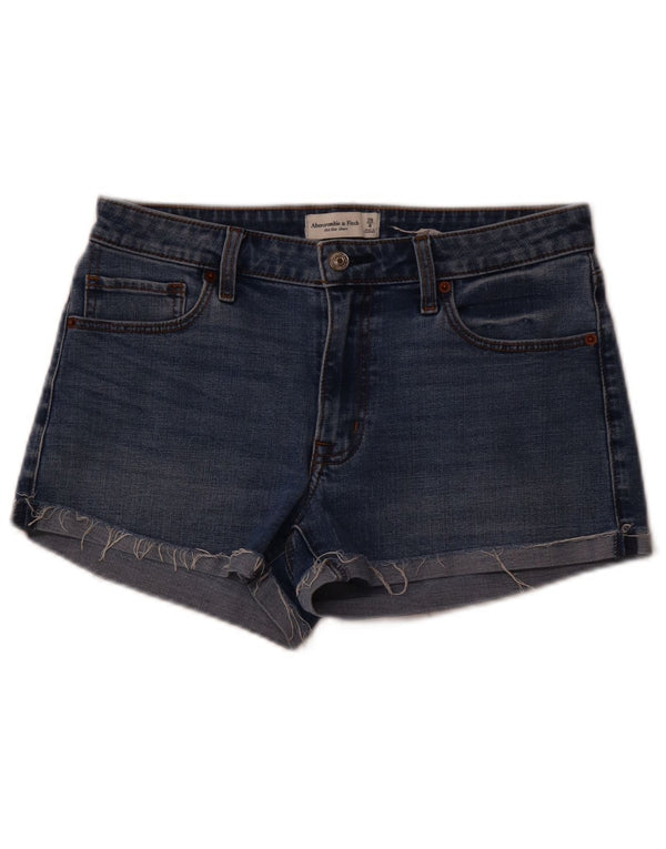 Damskie spodenki jeansowe ABERCROMBIE & FITCH ze średnim stanem US 8 Medium W29 niebieskie