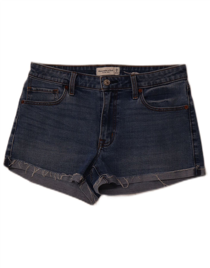 Damskie spodenki jeansowe ABERCROMBIE & FITCH ze średnim stanem US 8 Medium W29 niebieskie