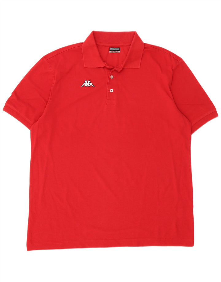Męska koszulka polo Kappa 2XL czerwona bawełniana