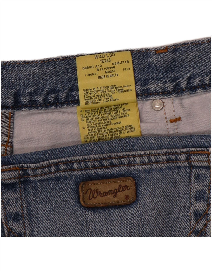 Męskie jeansy Wrangler Texas Straight W40 L30 Niebieskie bawełniane