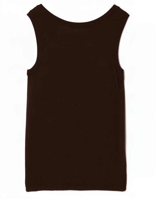 Top damski z kamizelką Zara UK 8 Small Brown wiskoza