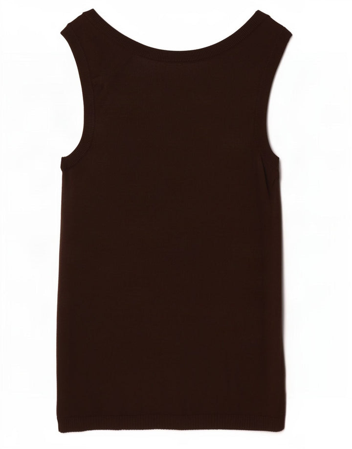 Top damski z kamizelką Zara UK 8 Small Brown wiskoza