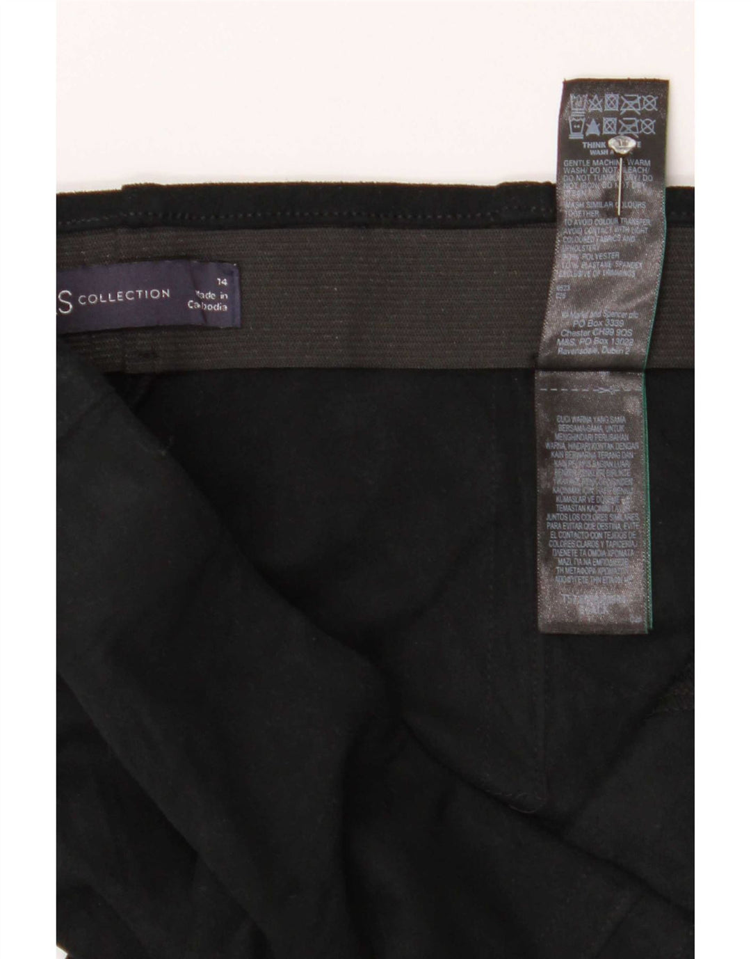 Legginsy damskie Marks & Spencer UK 14, duże, czarne, poliestrowe