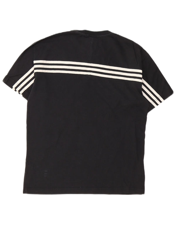 Adidas Mens T-Shirt Top Small Black Cotton