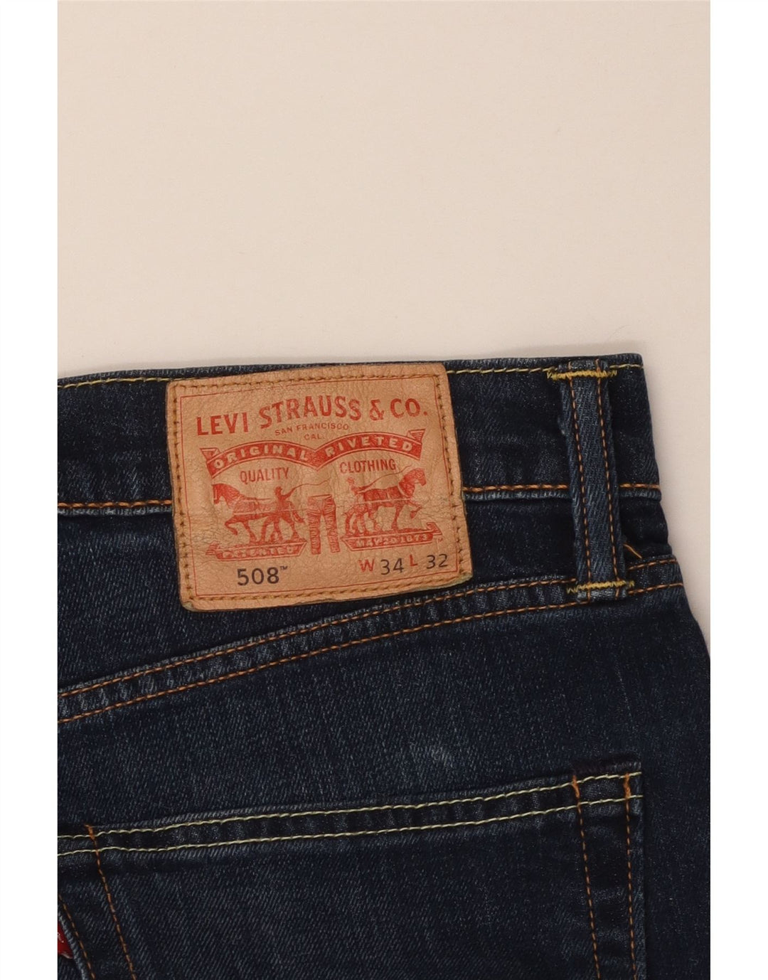 Męskie jeansy Levi's 508 Cropped Tapered W34 L25 Niebieskie