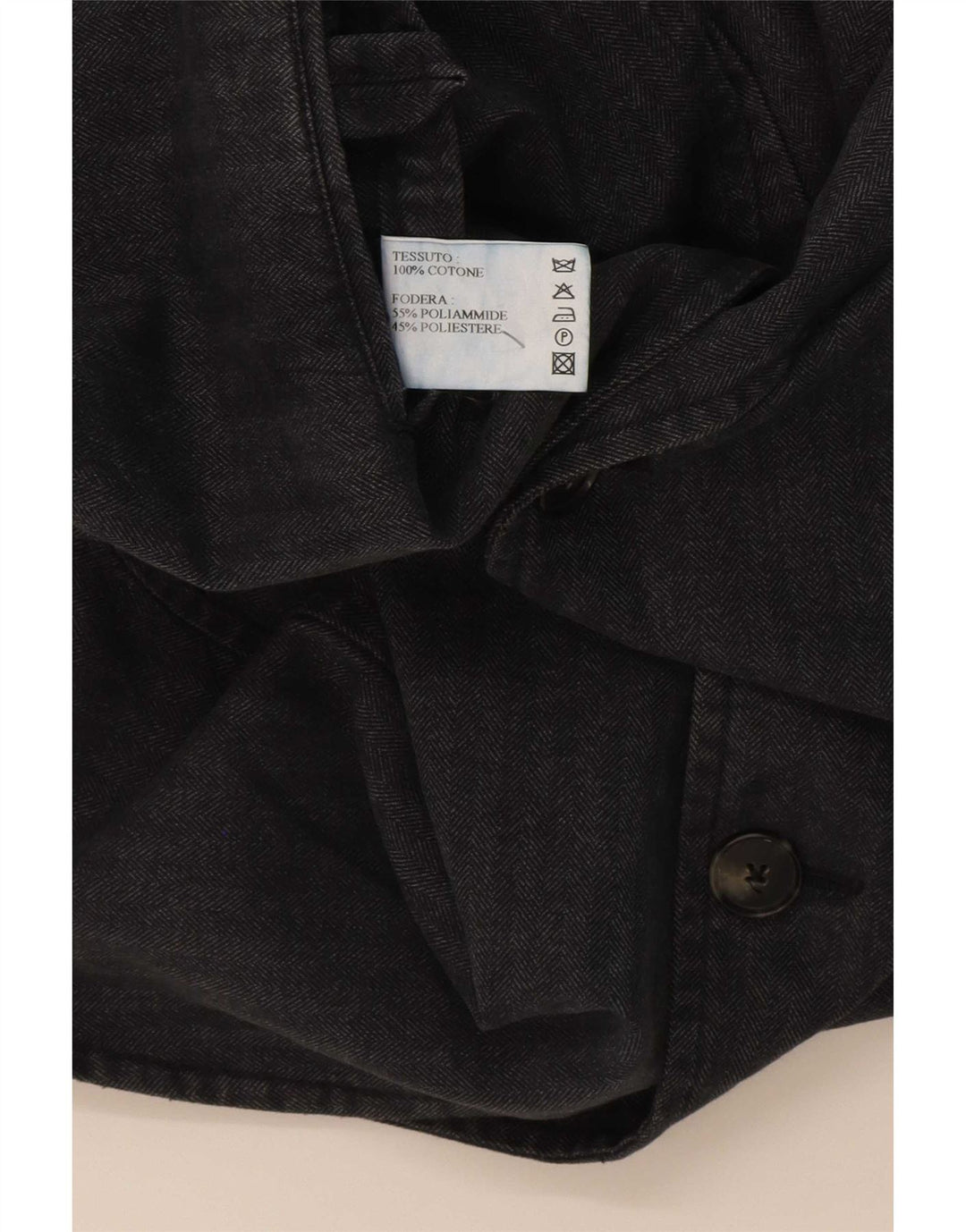 Vintage męska marynarka zapinana na 3 guziki IT 52 XL, szara, bawełniana w prążki