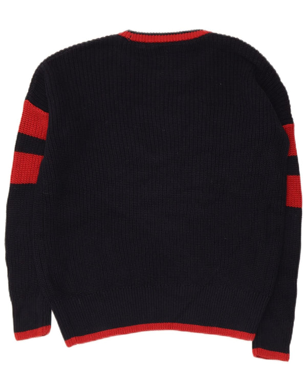 Damski sweter Superdry z graficznym wycięciem pod szyją, UK 10, mały, granatowy