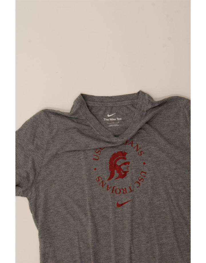 NIKE Womens Graphic T-Shirt Top UK 16 Large Grey Polyester Vintage Nike and Second-Hand Nike from Messina Hembry 