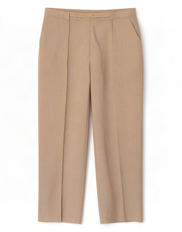 Marks & Spencer Damskie proste spodnie codzienne UK 16 duże W32 L26 beżowe