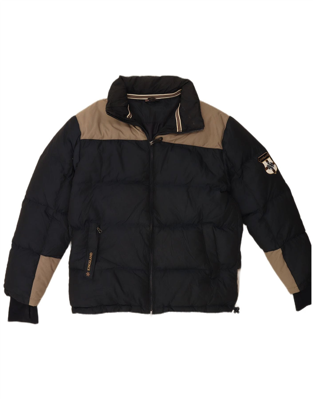 Męska ocieplana kurtka KINGSLAND UK 42 XL, granatowy, poliester w blokach kolorów