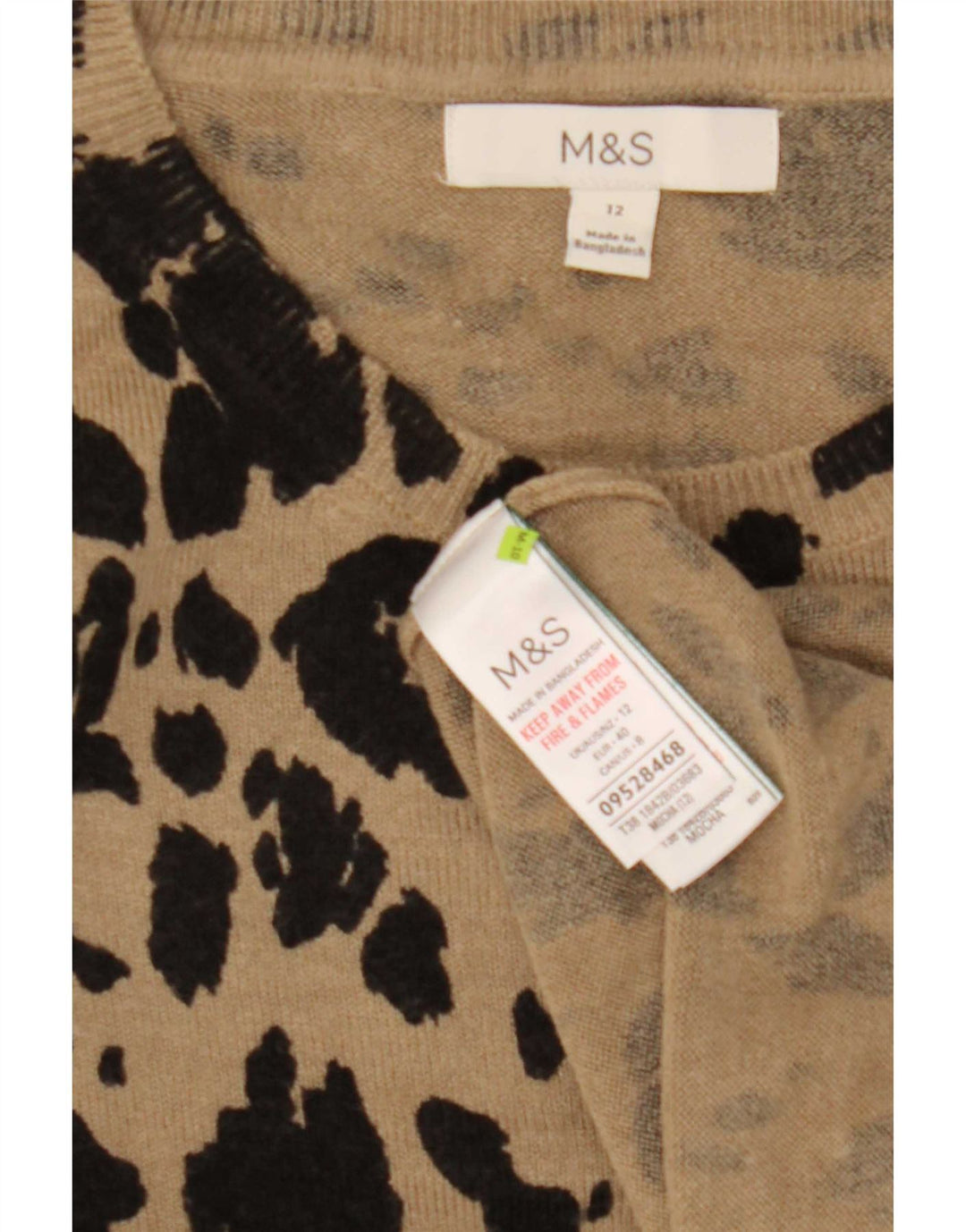 Sweter damski Marks & Spencer z okrągłym dekoltem, UK 12, średni beż