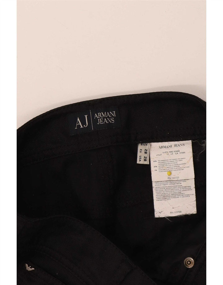 Spodnie damskie Armani Straight Casual W28 L24 Czarny poliamid
