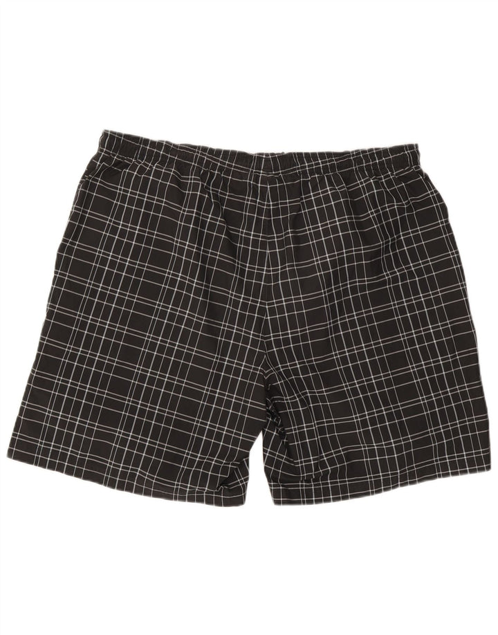 Męskie spodenki kąpielowe Reebok 2XL, poliester w czarną kratkę