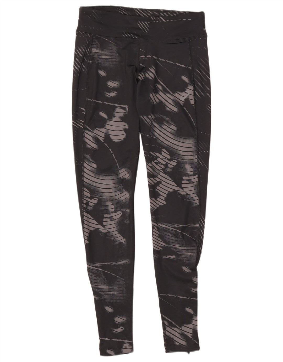 Legginsy damskie Asics UK 12, średni czarny poliester w kamuflażu