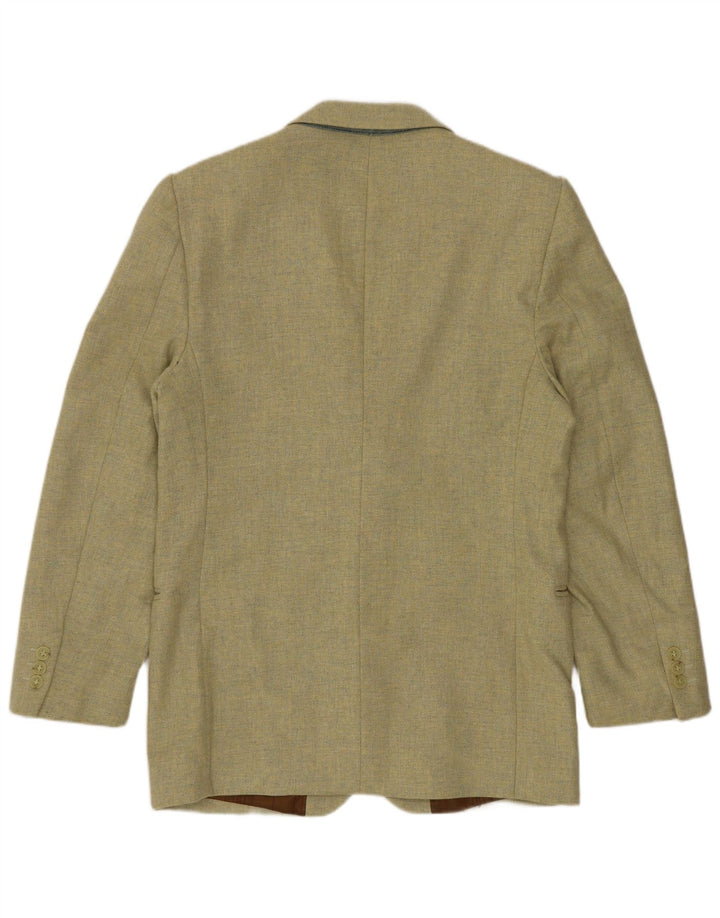 Męska marynarka zapinana na 3 guziki VINTAGE IT 46 Small Green Wełna