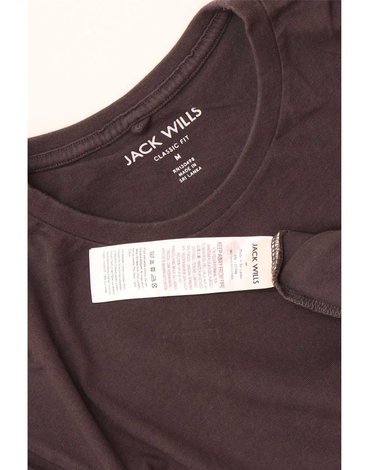 T-shirt męski Jack Wills o klasycznym kroju, średniej wielkości, czarny, bawełniany