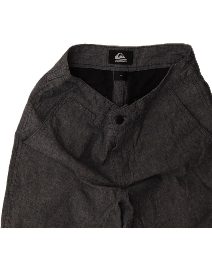 QUIKSILVER Womens Chino Shorts W26 Small Grey Cotton Vintage Quiksilver and Second-Hand Quiksilver from Messina Hembry 