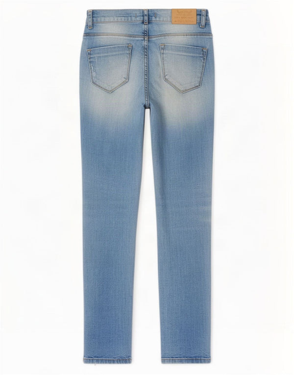 Damskie jeansy Zara w trudnej sytuacji, EU 38 Small W28 L32 Niebieskie