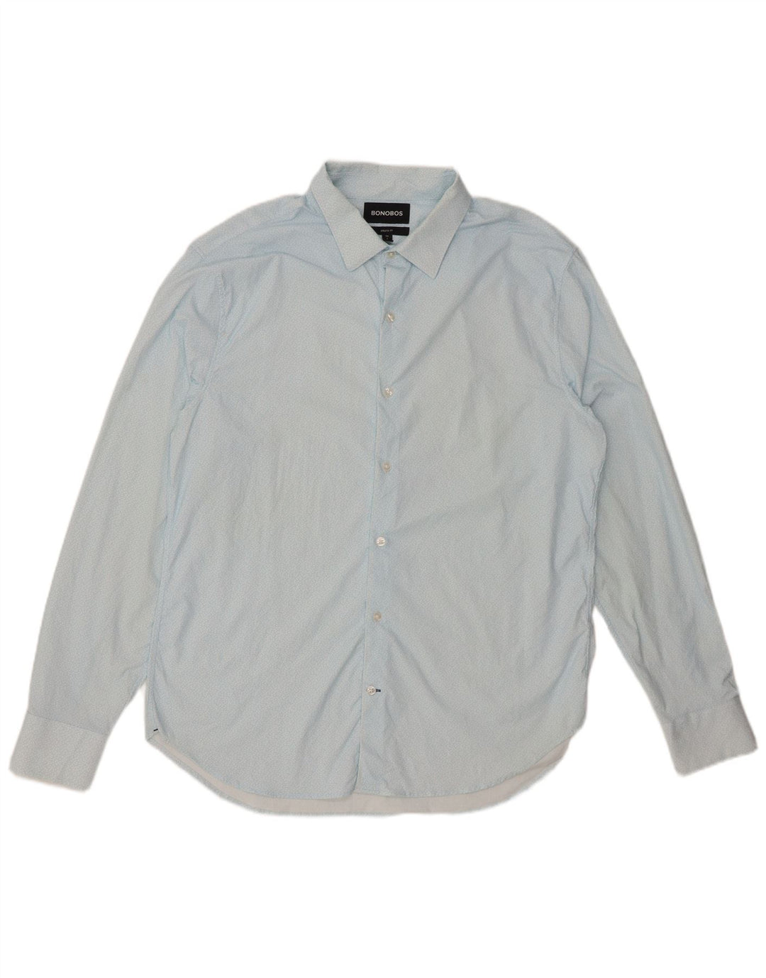 BONOBOS Męska koszula o sportowym kroju, duża, niebieska nylonowa w cętki