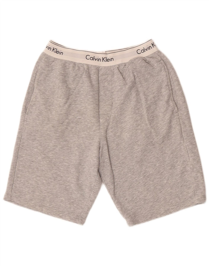 Męskie spodenki sportowe Calvin Klein z grafiką, małe, szare, bawełniane