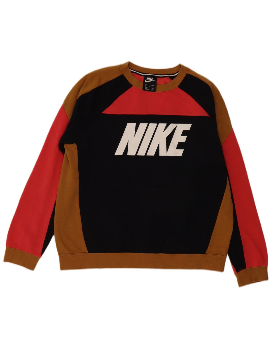 Męska bluza Nike z grafiką, duża, wielobarwna, bawełniana z blokami kolorów