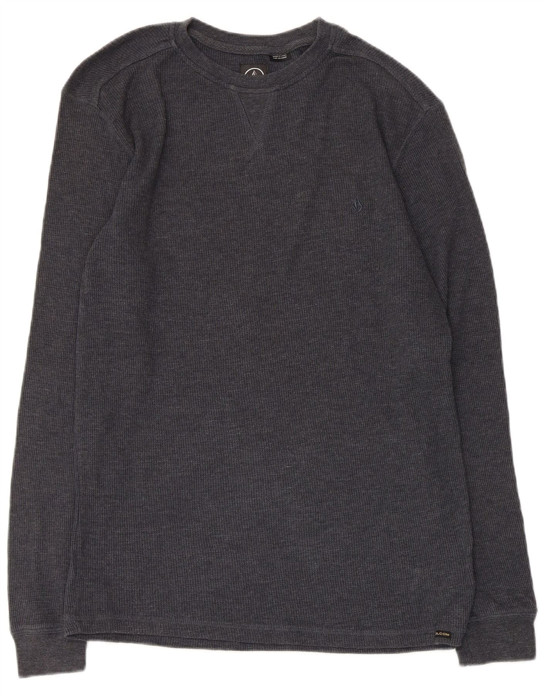 Męski top o regularnym kroju Volcom z długim rękawem, średnioszary, bawełniany