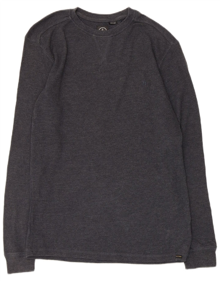 Męski top o regularnym kroju Volcom z długim rękawem, średnioszary, bawełniany