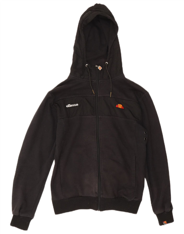 Męski sweter z kapturem i zamkiem Ellesse, średnia czarna bawełna