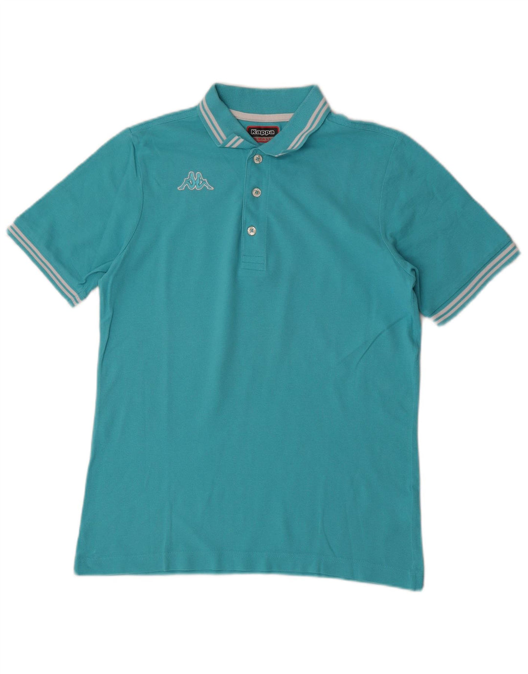 Męska koszulka polo Kappa, mała, niebieska, bawełniana