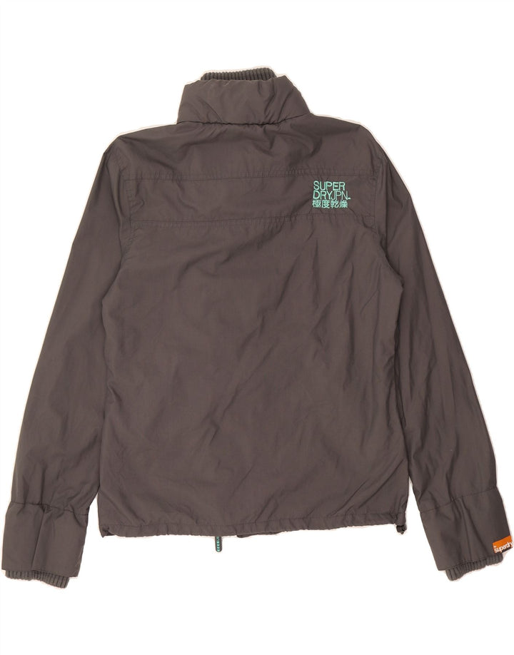 SUPERDRY Womens Rain Jacket UK 16 Large Grey Nylon Vintage Superdry and Second-Hand Superdry from Messina Hembry 