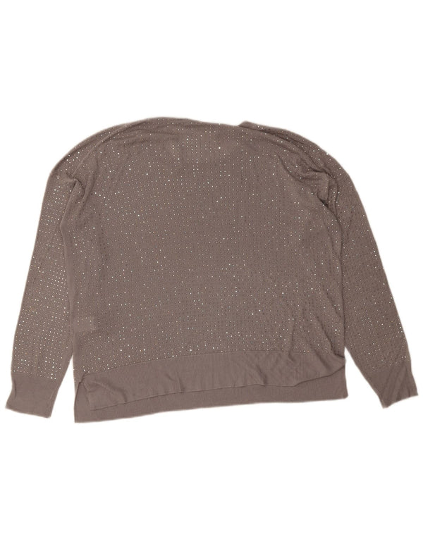 Bluzka damska Zara Top UK 14 Średnioszara wiskoza w cętki