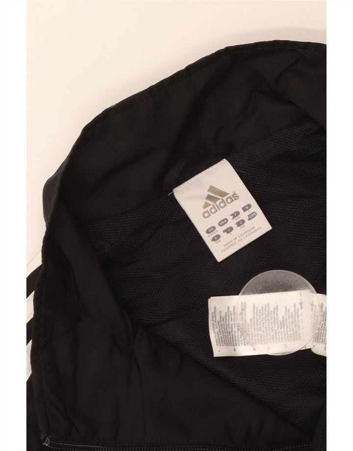 Adidas Męska bluza dresowa UK 42/44 Duży czarny poliester z blokami kolorów