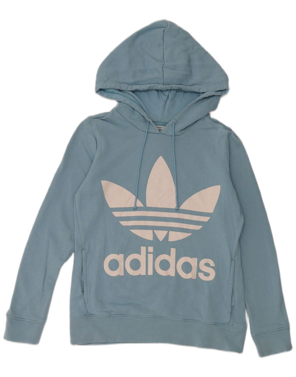Damska bluza z kapturem Adidas Graphic UK 8 Small Blue Cotton