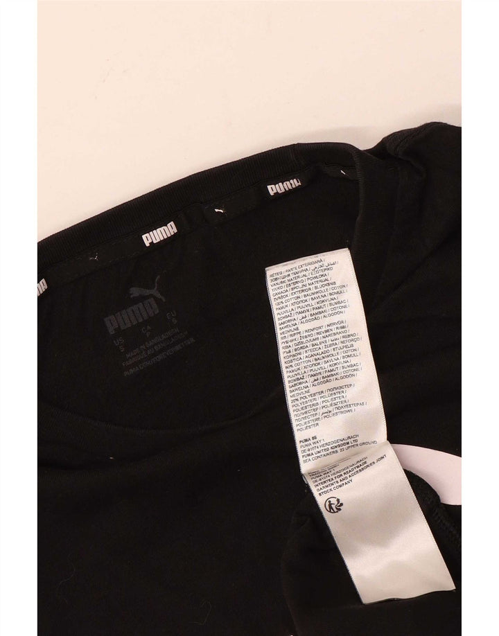 Męski T-shirt z grafiką Puma, mały, czarny, bawełniany