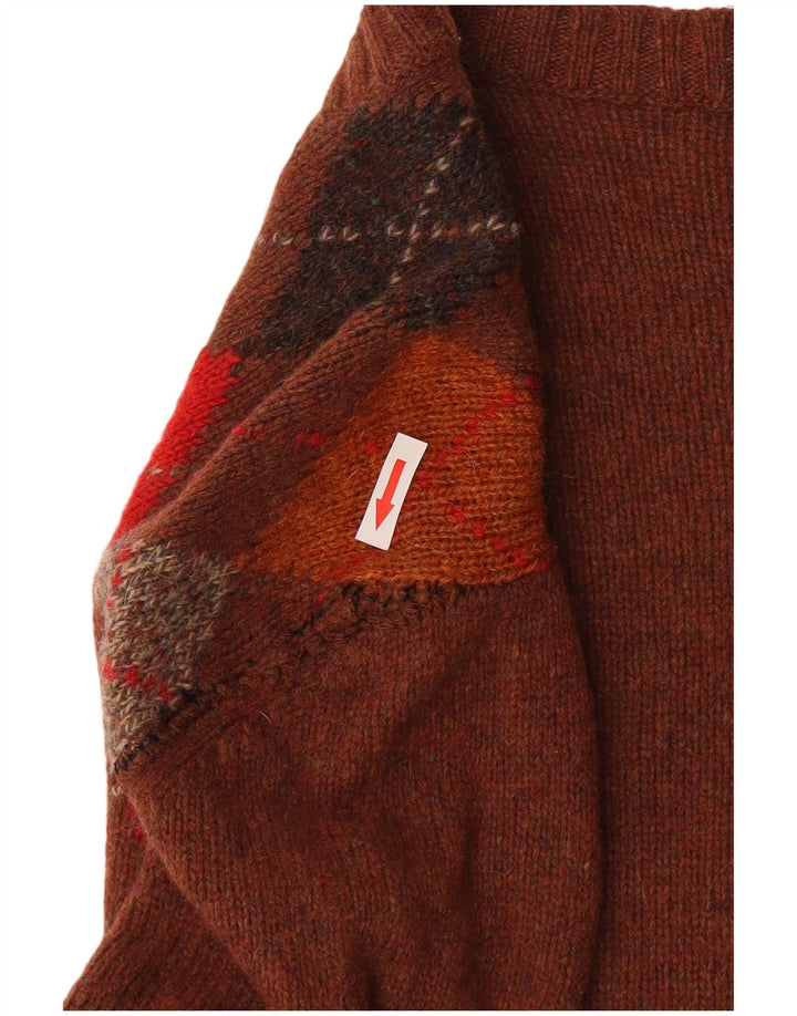 Sweter damski Henry Cottons IT 46 Duży brązowy Argyle/Diament