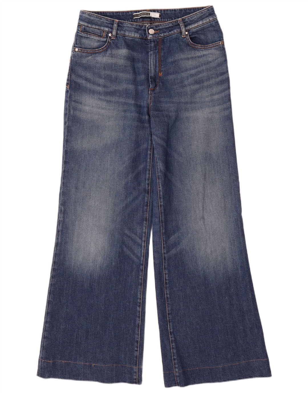 SPORTMAX Damska W28 L30 Niebieska bawełna