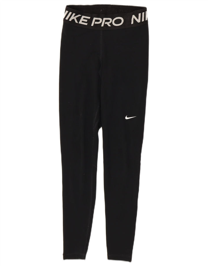Damskie legginsy Nike Dri Fit Graphic UK 4 XS, czarny poliester