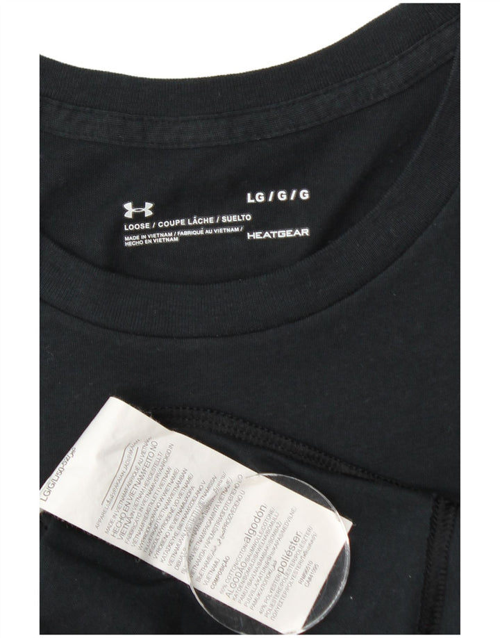 Męski T-shirt UNDER ARMOUR Heat Gear, duży, czarny, bawełniany