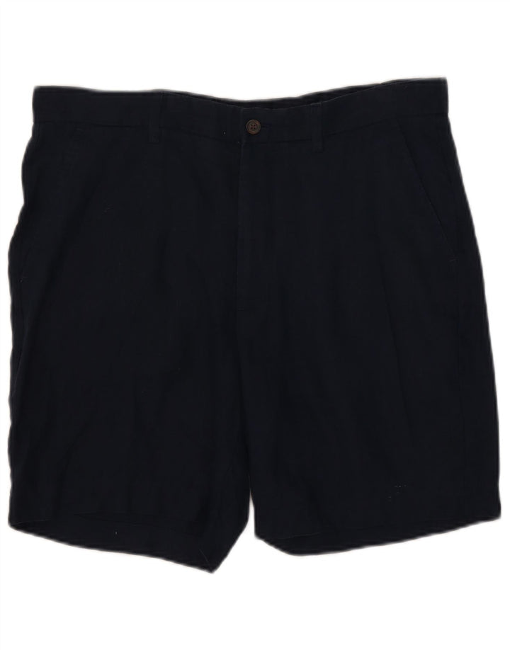 Damskie spodenki Chino Zara, duże, W32, granatowe, lniane
