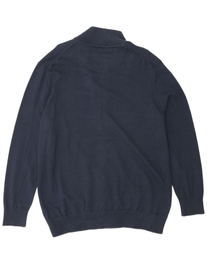Męski sweter rozpinany Timberland z zamkiem błyskawicznym, duży, granatowy, bawełniany