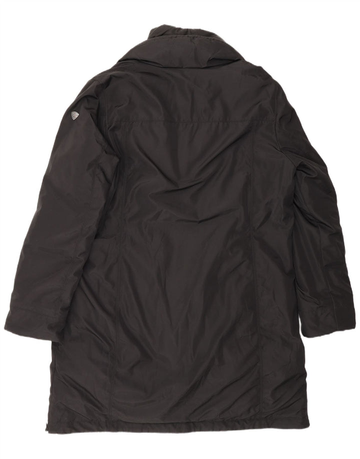 Damski ocieplany płaszcz pocztowy UK 18 XL, czarny, poliestrowy, zimowy